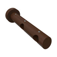 TRÄGER FÜR GARDINENSTANGEN 20 mm Ø, Talena 2-läufig, Nussbaum - Nussbaumfarben, Holz (18/5.3/5.3cm) - INTERDECO