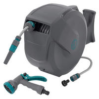 SCHLAUCHAUFROLLER 30m - Grau, Kunststoff (21/43/60.5cm) - ECD-Germany