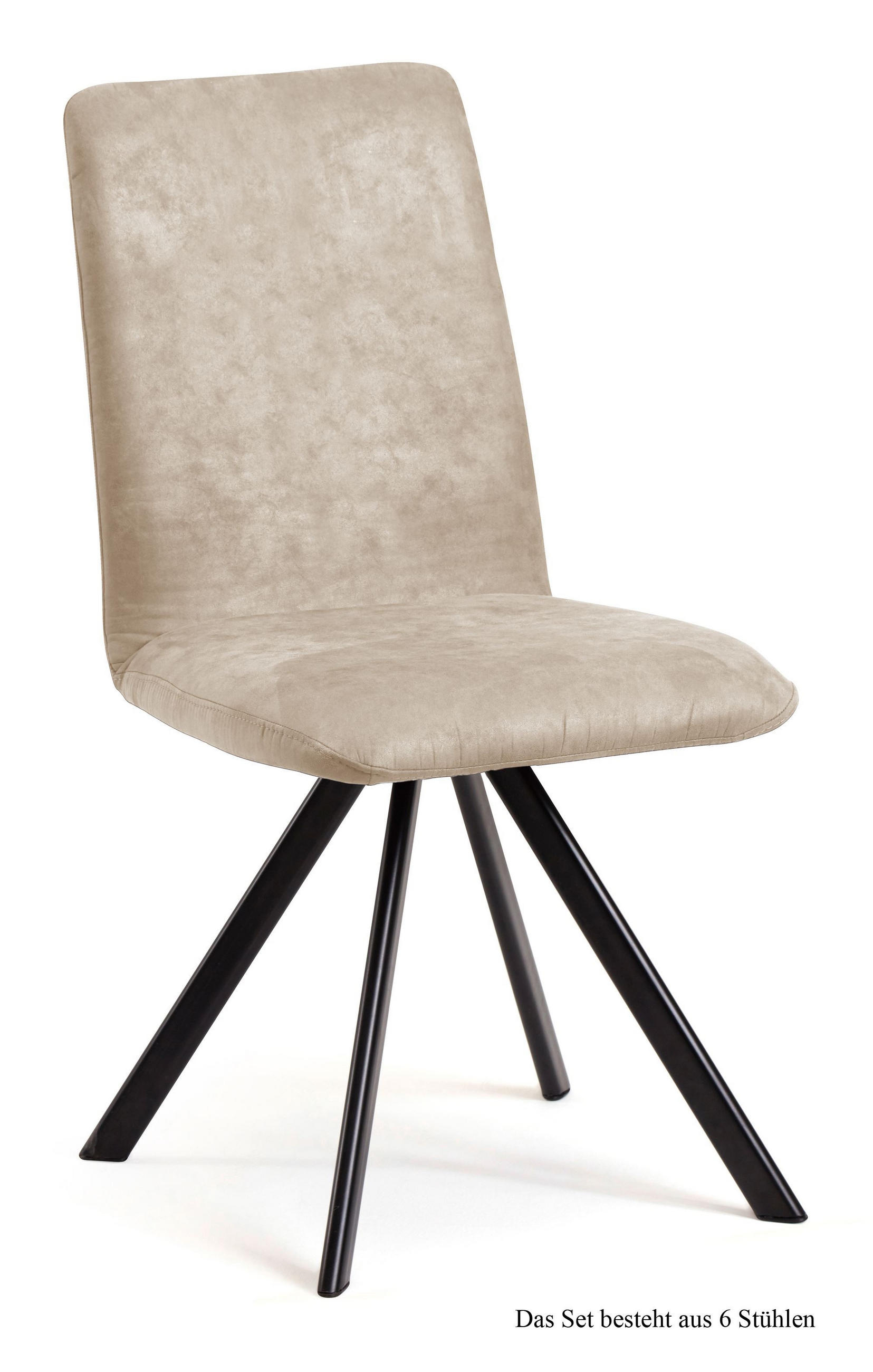 ESSZIMMERSTUHL drehbar (6er-Set) Denny 47x92x60 Schwarz/Natur - Schwarz/Naturfarben, Kunststoff (60/92/47cm) - 58aufmkessel