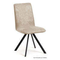 ESSZIMMERSTUHL drehbar (6er-Set) Denny 47x92x60 Schwarz/Natur - Schwarz/Naturfarben, Kunststoff (60/92/47cm) - 58aufmkessel