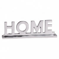WOHNACCESSOIRE Schriftzug aus Aluminium, 22 cm Silberdeko für Tisch und Regal - Silberfarben, Metall (22/4/7cm) - KADIMA DESIGN
