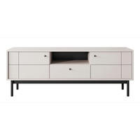 TV-LOWBOARD Japandies Greige 153/57/39 cm - Taupe/Schwarz, Holz/Holzwerkstoff (153.5/56.6/39cm) - Selsey