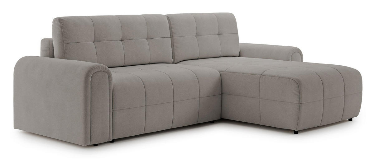 ECKSOFA Simolla Greige rechts - Taupe/Schwarz, Kunststoff/Textil (180/268cm) - Selsey
