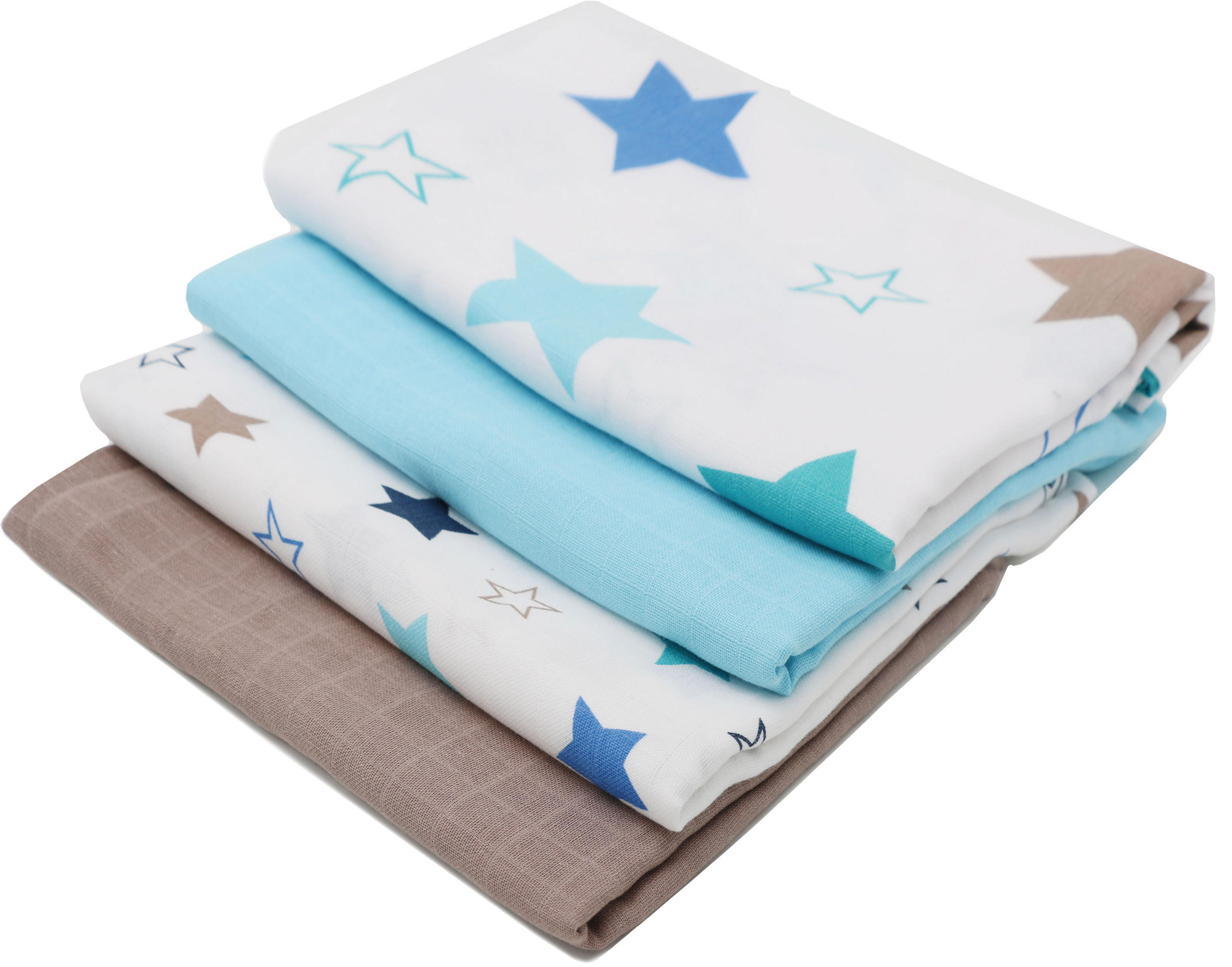 SPUCKTÜCHER, 4er-Set, 120x120 cm, 100% Baumwolle, farblich sortiert - Multicolor, Textil (120/120cm) - Zollner