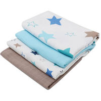 SPUCKTÜCHER, 4er-Set, 120x120 cm, 100% Baumwolle, farblich sortiert - Multicolor, Textil (120/120cm) - Zollner