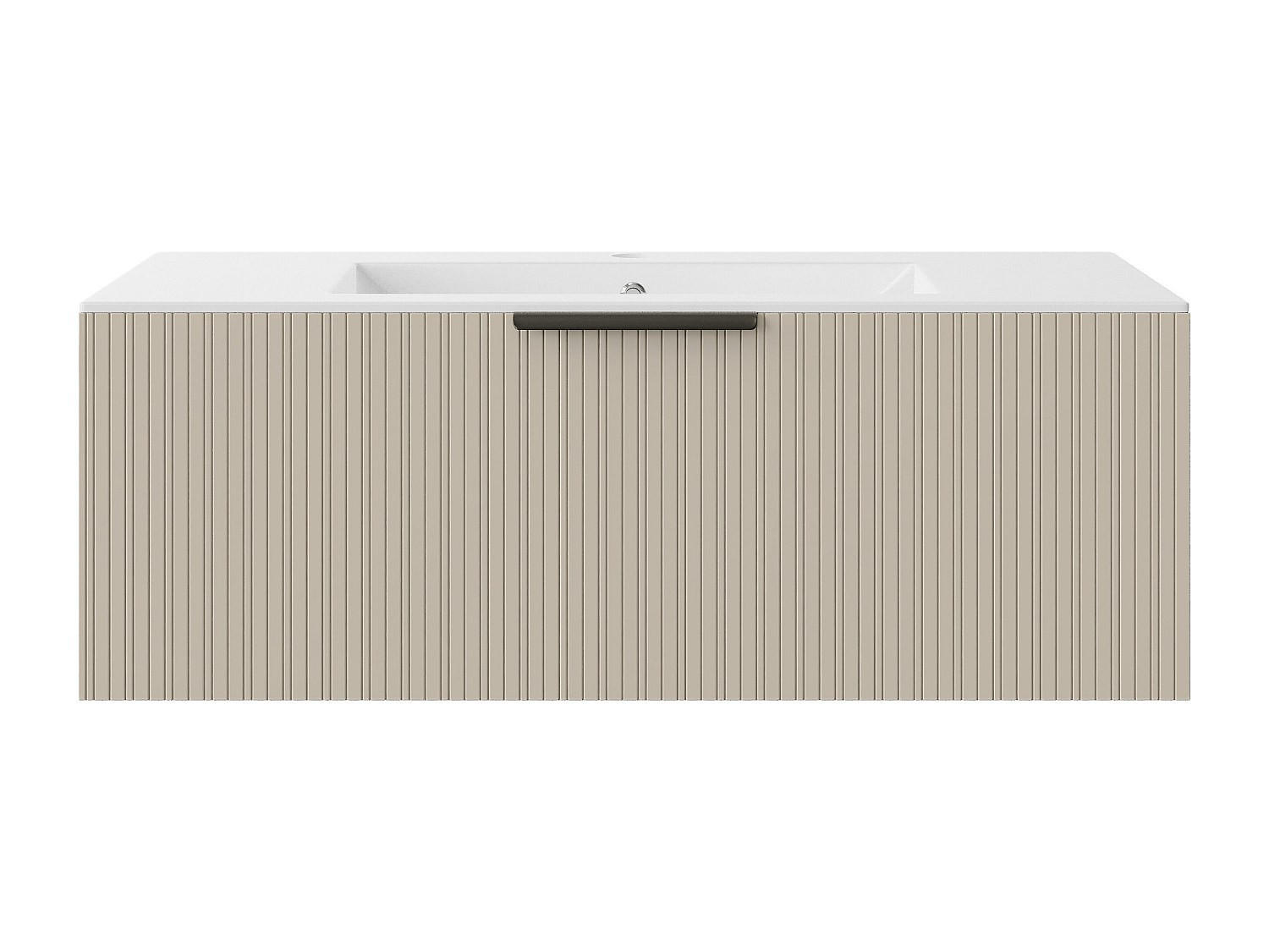 EINZELWASCHTISCH - 100 cm x 45.5 cm - holz - beige Paliro - Beige, Holz (100/35/45.5cm) - Vente-Unique