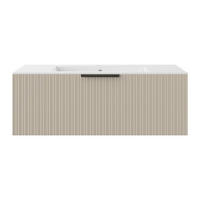EINZELWASCHTISCH - 100 cm x 45.5 cm - holz - beige Paliro - Weiß, Holz (100/35/45.5cm) - Vente-Unique