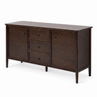 SIDEBOARD Rose, Eichenholz und Eichenfurnier, Espresso - Braun, Holz (150/80/45cm) - WOODEK