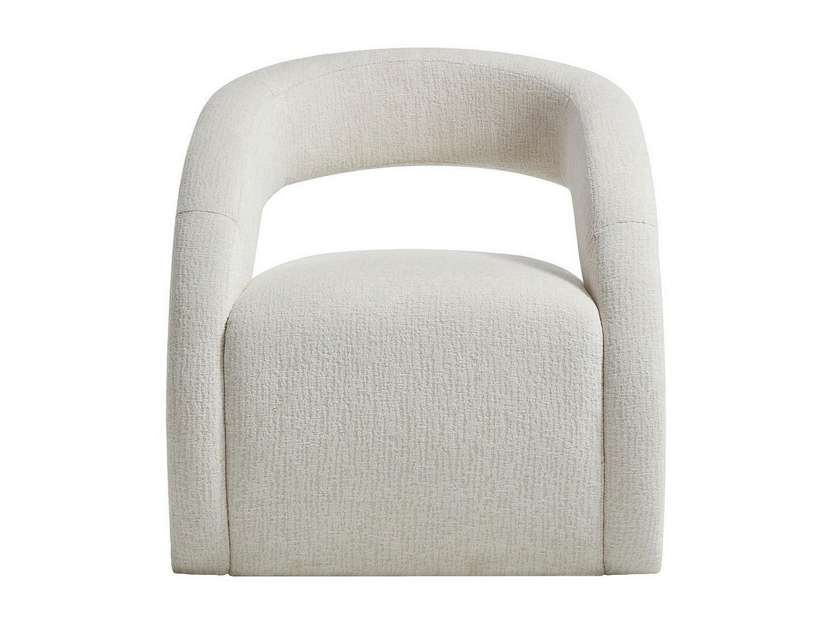 SESSEL - Chenille-Stoff - Beige - LUCIOTA - Beige, Textil (73.5/73.5/75cm) - Vente-Unique