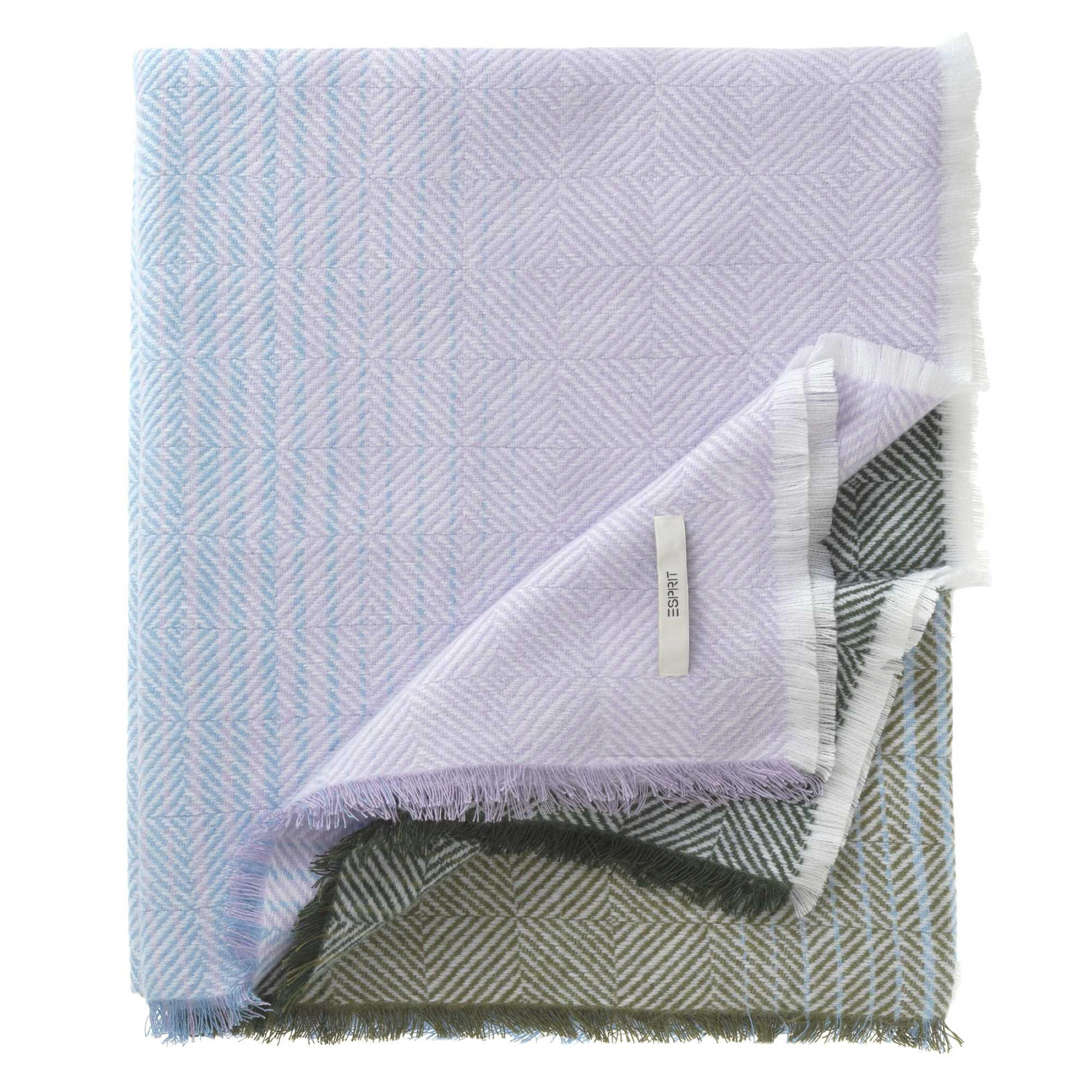 PLAID E-August 150/180 cm  - Multicolor/Olivgrün, KONVENTIONELL, Textil (150/180cm) - Esprit