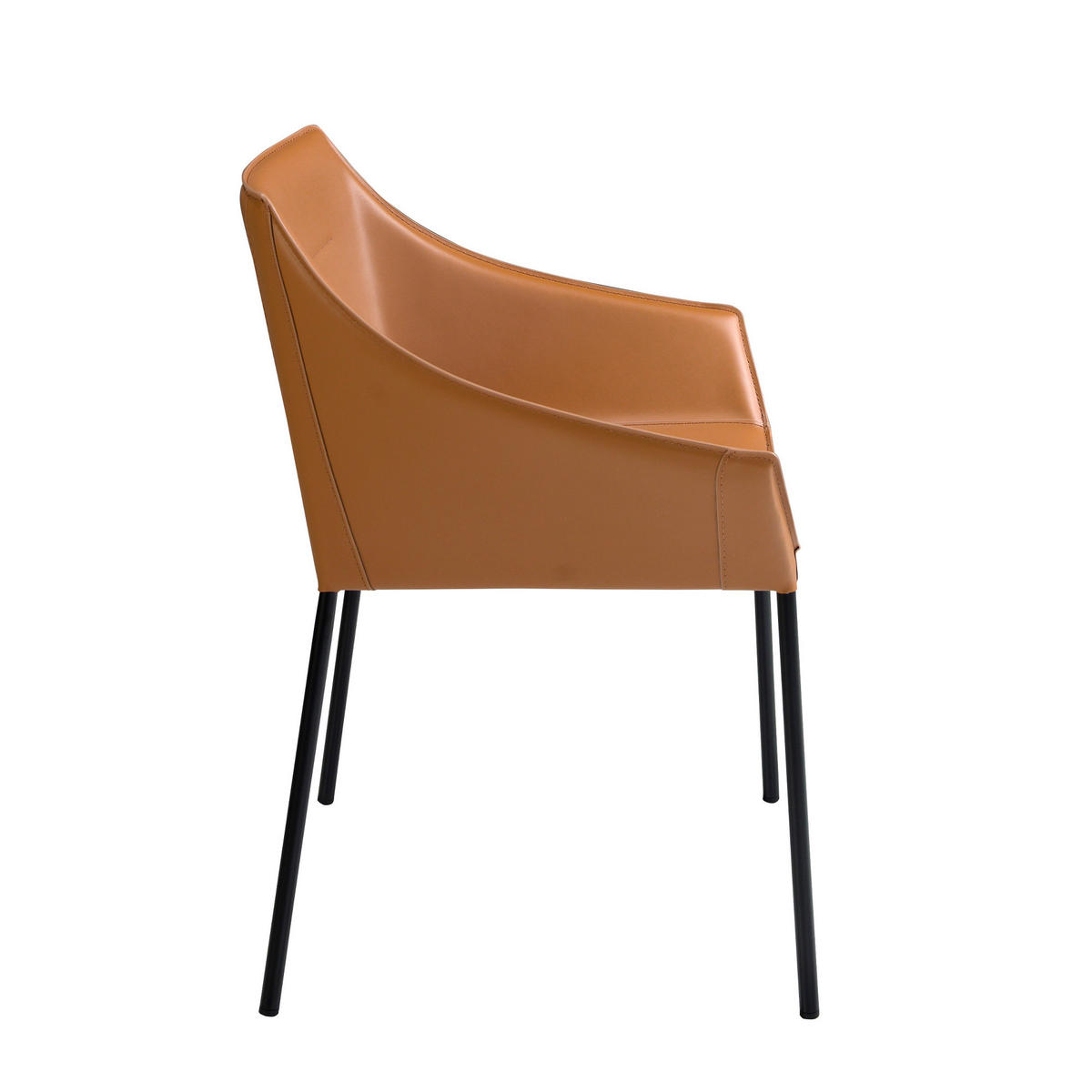 STUHL Braun Schwarz 62/60/79 cm - Schwarz/Braun, Leder (62/79/60cm) - ANGEL CERDA