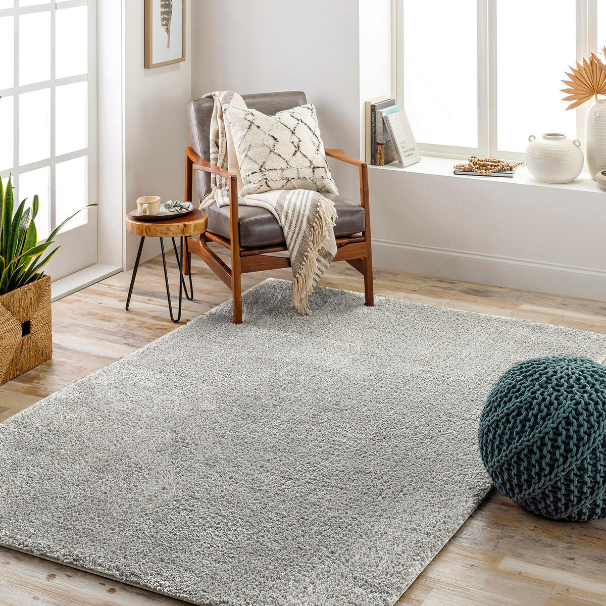 HOCHFLORTEPPICH 200/275 cm Grau - Dunkelgrau, Naturmaterialien/Kunststoff (200/275cm) - LIVABLISS
