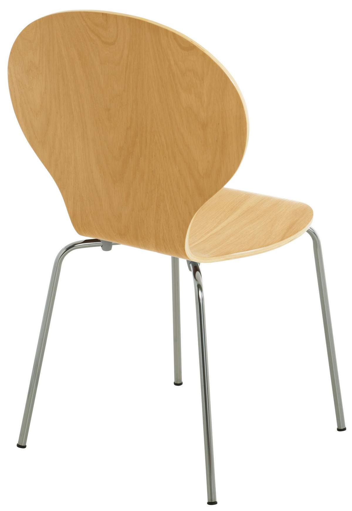 BESUCHERSTUHL 4er Set Holz natura - Eukalyptusholzfarben, Holz/Metall (43/86/45cm) - CLP