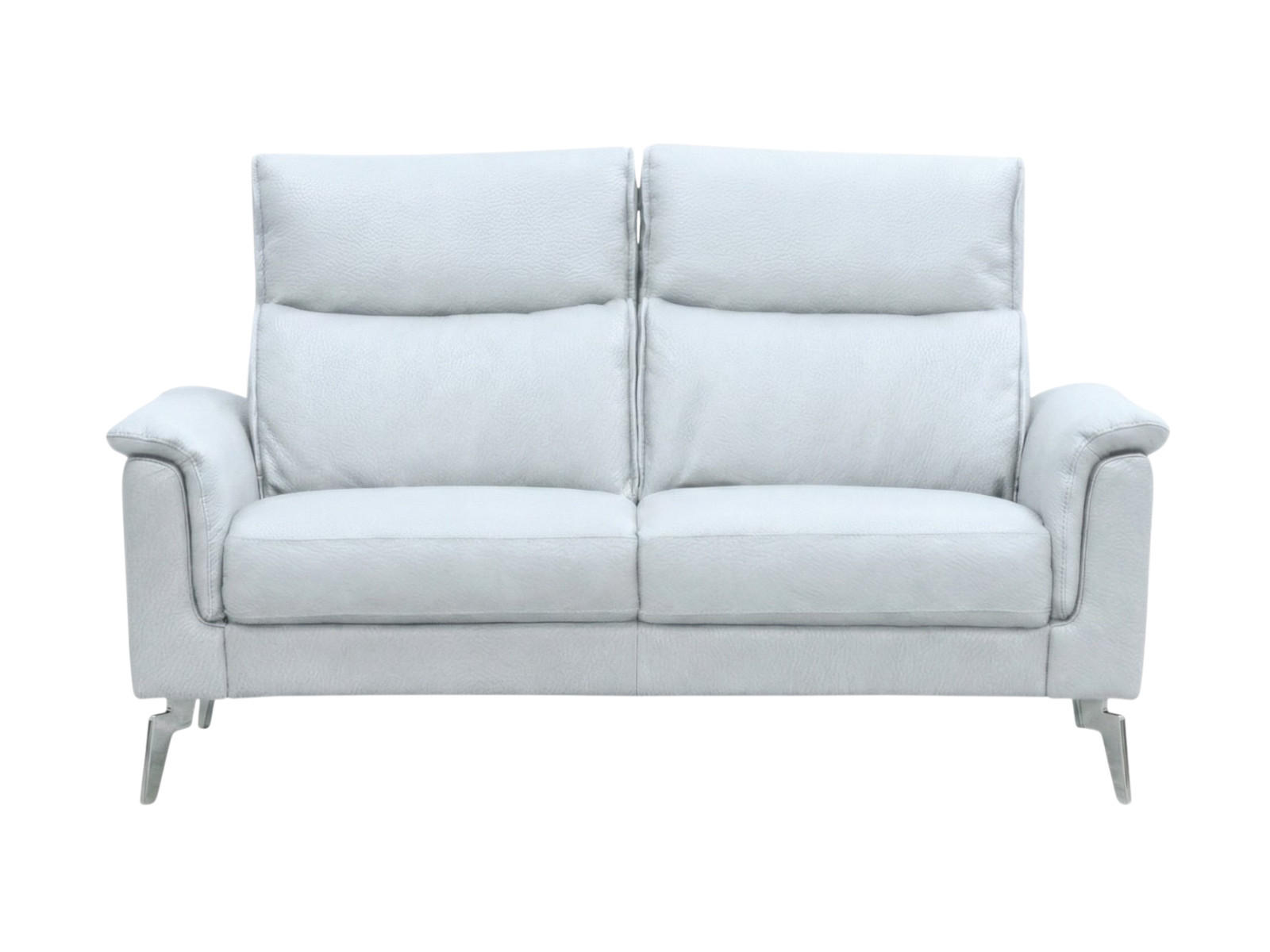 2-SITZER Sofa Borea Echtleder Weiß - Weiß, Leder/Metall (176/102/98cm)