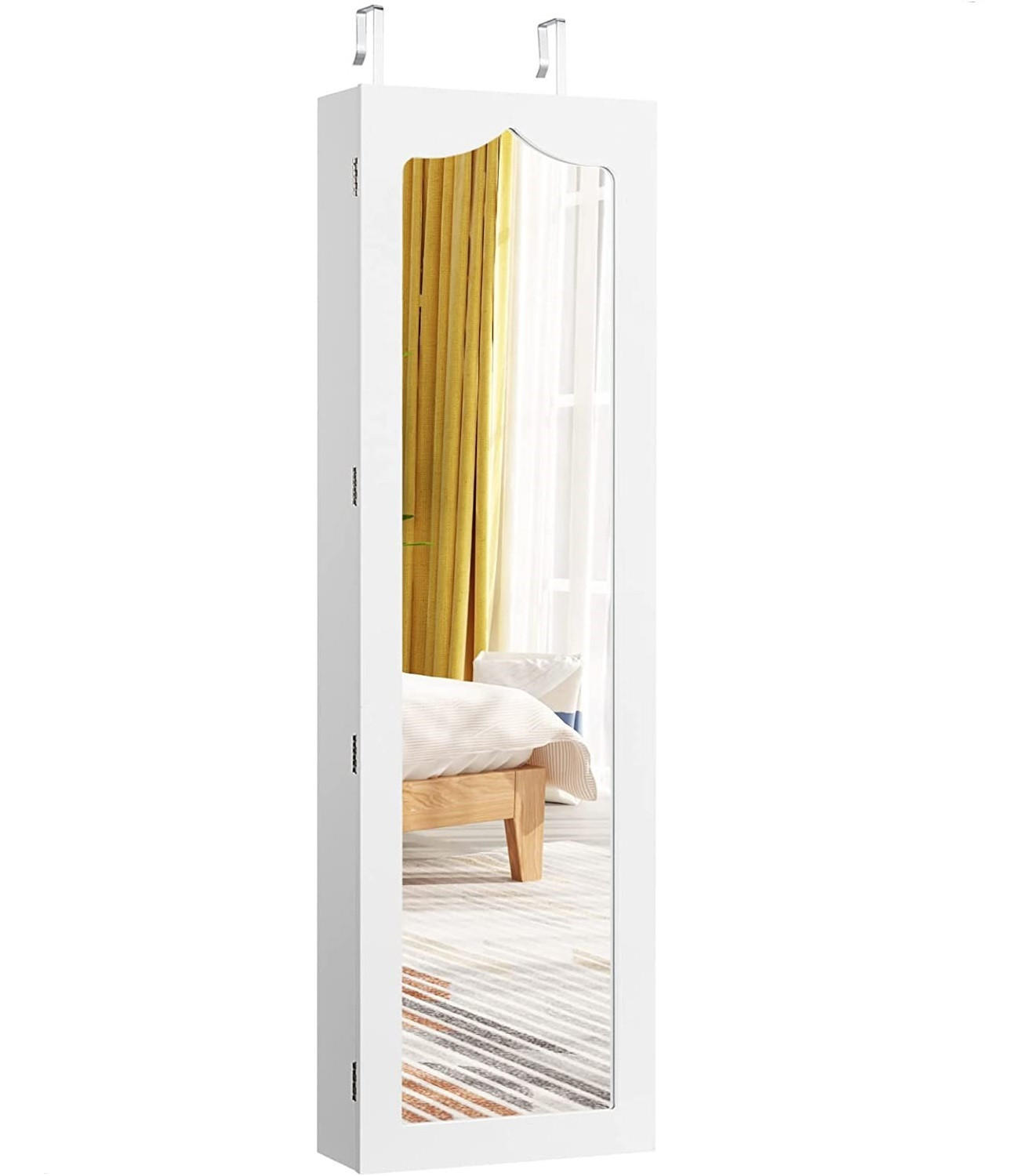 Costway Schmuckschrank Weiß 37x120x12 cm