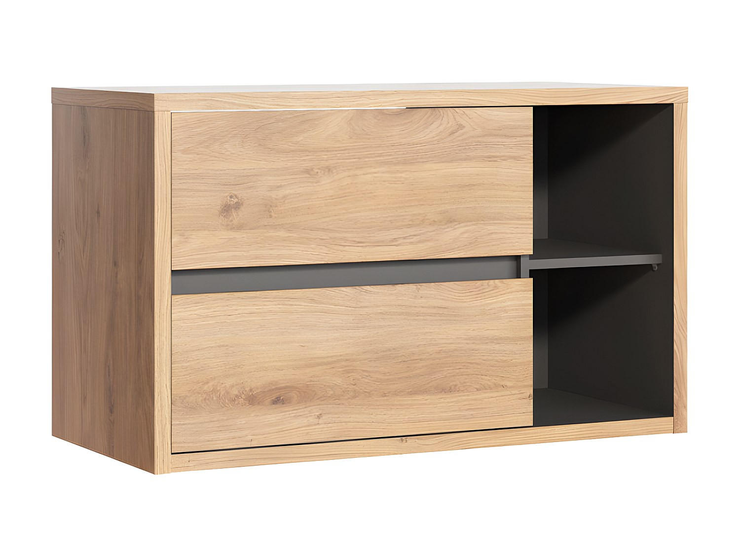 WASCHBECKENUNTERSCHRANK - 100 cm x 45.5 cm - holz - naturfarben hell Purnal - Naturfarben, Holz (100/60/45.5cm) - Vente-Unique