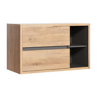 WASCHBECKENUNTERSCHRANK - 100 cm x 45.5 cm - holz - naturfarben hell Purnal - Naturfarben, Holz (100/60/45.5cm) - Vente-Unique