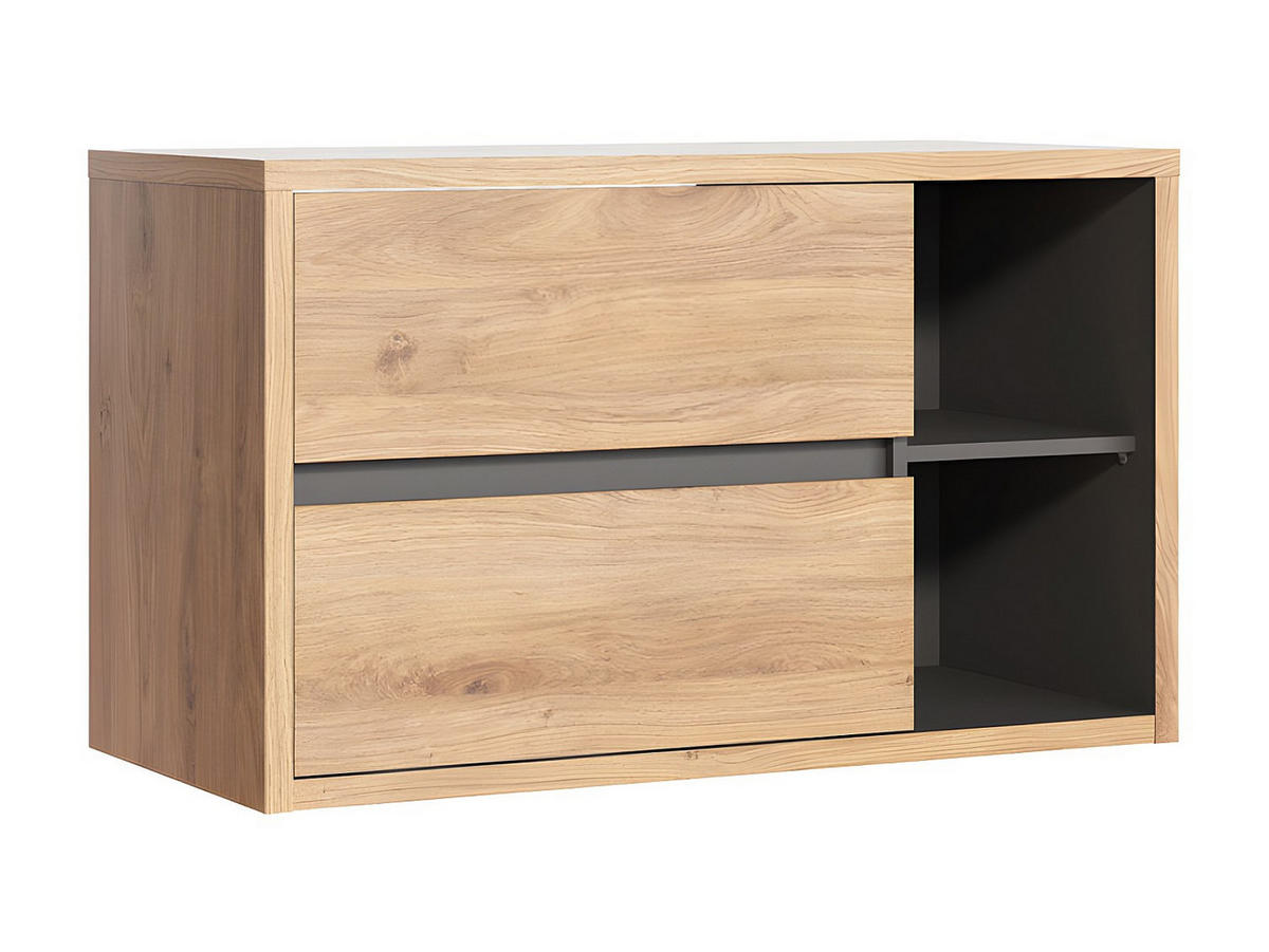 EINZELWASCHTISCH - 100 cm x 45.5 cm - Holz, Platte - Naturfarben Hell - PURNAL - Naturfarben, Holz (100/60/45.5cm) - Vente-Unique