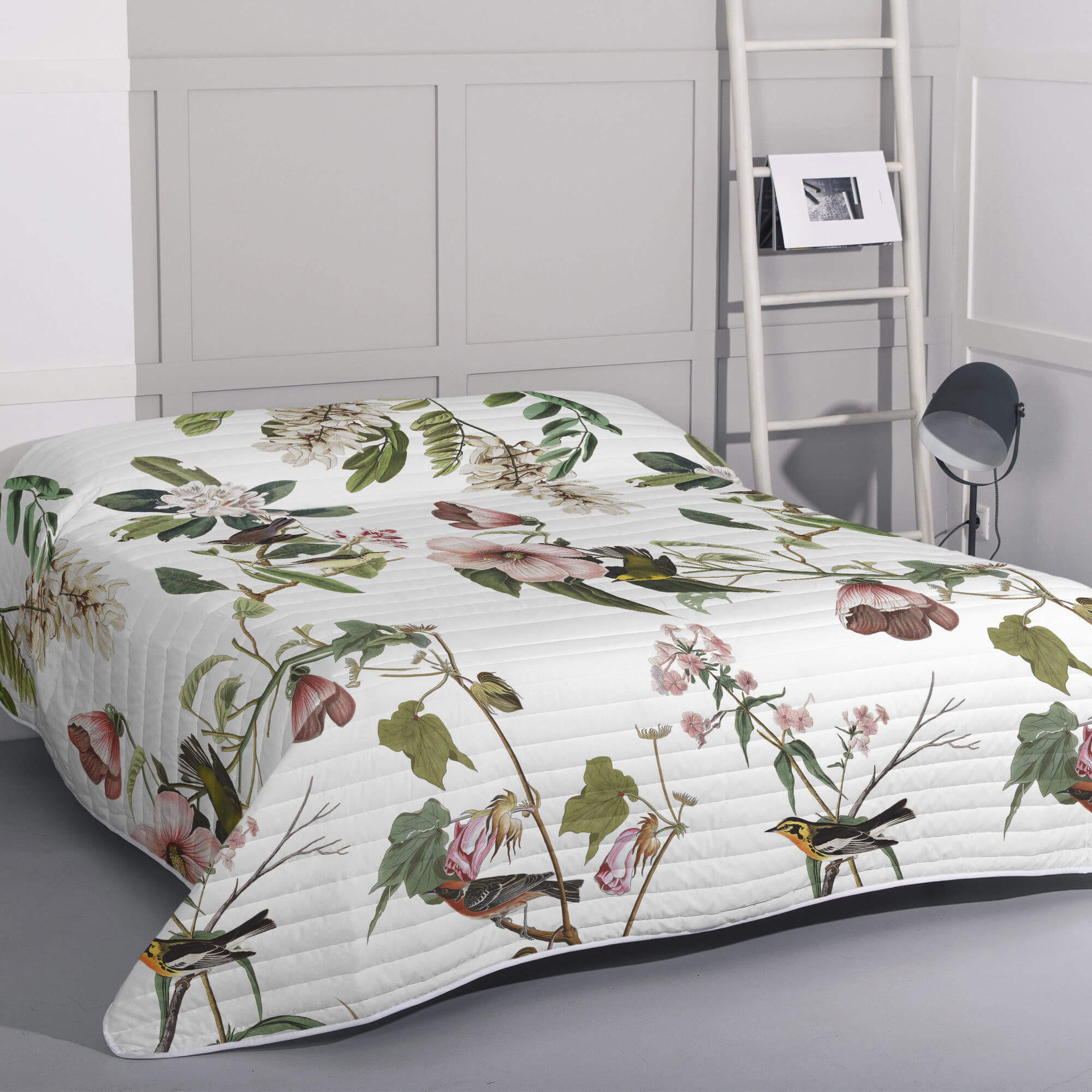 TAGESDECKE blooming 180x260 cm (bett 80/90/105) mehrfarbig - Multicolor, Textil (180/260cm) - Happy Friday