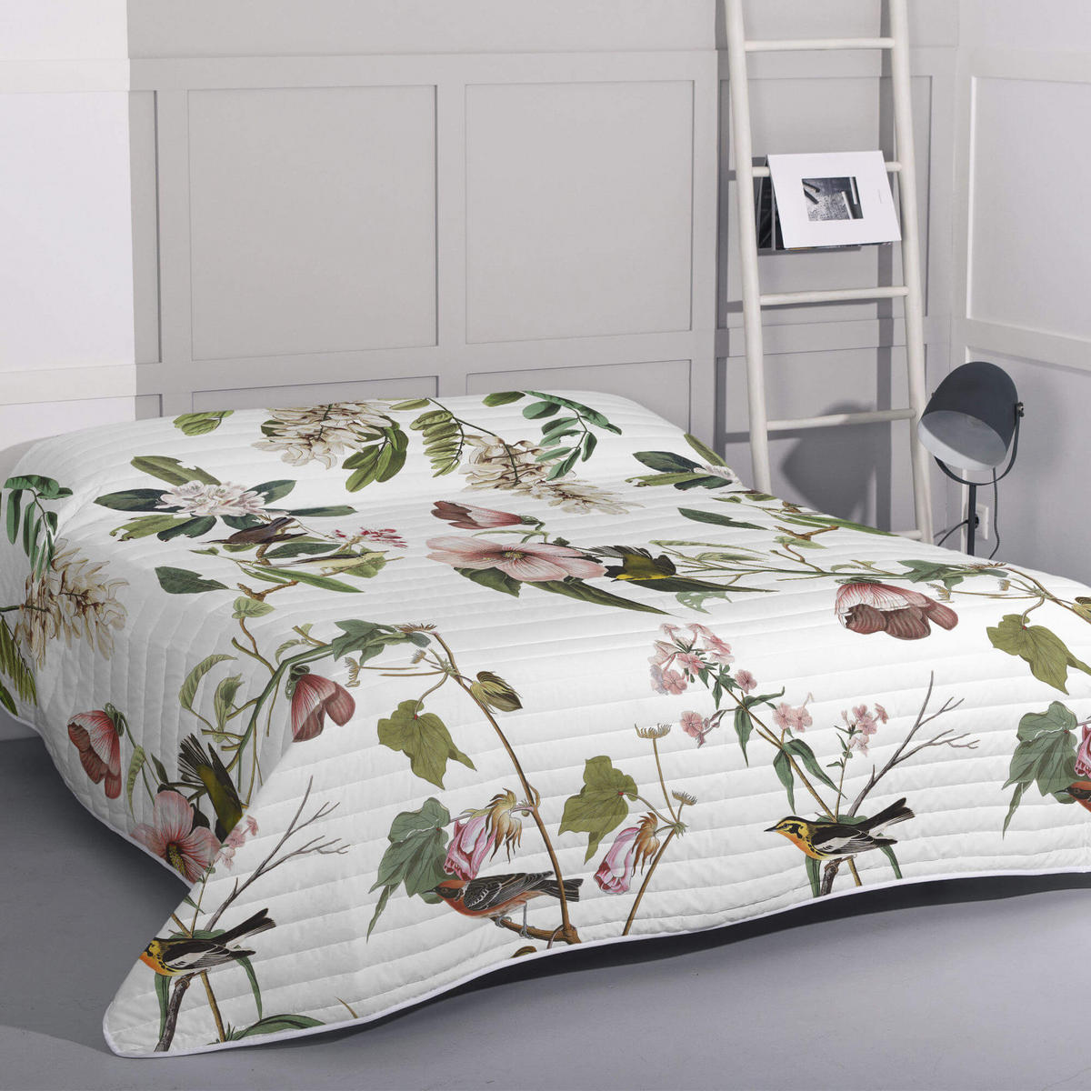 TAGESDECKE blooming 270x260 cm (bett 160/180) mehrfarbig - Multicolor, Textil (270/260cm) - Happy Friday