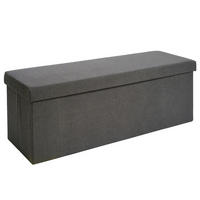 SITZBANK 110/38/38 cm, faltbar, Dunkelgrau - Dunkelgrau, Kunststoff (38/38/110cm) - Laleni