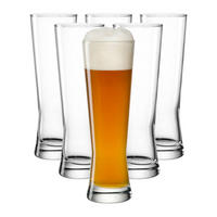 WEIZENBIERGLÄSER Grano transparent 500 ml 6er Set - Transparent, Glas (0.5L) - Leonardo Living