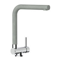 VORFENSTER-KÜCHENARMATUR, Umklappbar 4,5 CM, Verchromt und Zement Granit, 360° schwenkbar - Grau, Metall (20/29.5/20cm) - VIZIO