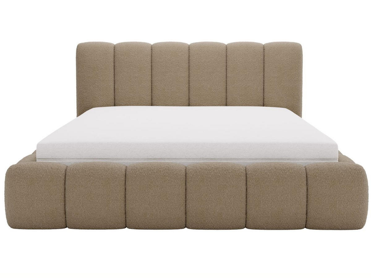 POLSTERBETT Cloud 140x200 Bouclé-Stoff Braun - Braun, Textil (140/200cm) - Graingold