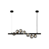 HÄNGELEUCHTE Nizzalo, Rauchgrau, 90cm - Grau, Glas (90/27/27cm) - KOSILUM