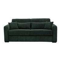 SCHLAFSOFA - 4 Personen - Samt, Stoff - Grün - - Grün, Textil (214/90/208cm) - Vente-Unique