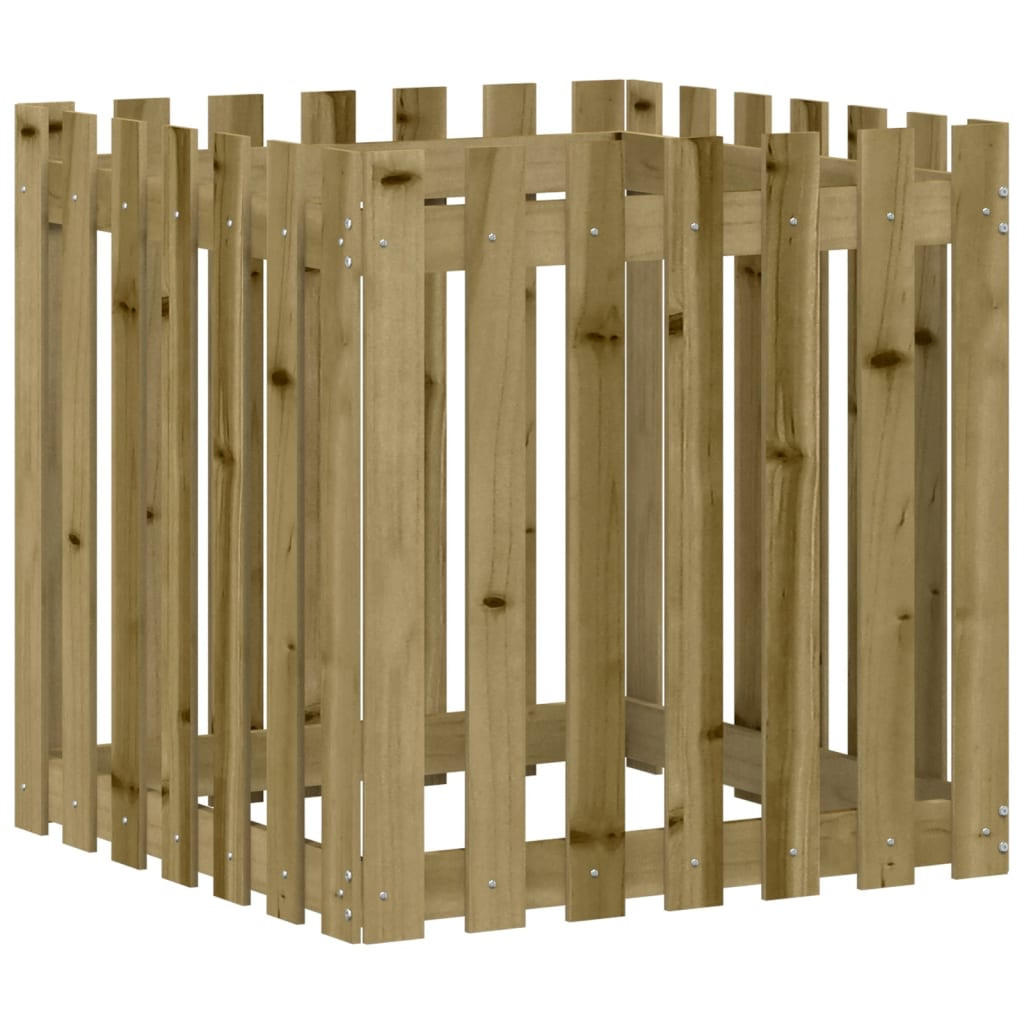 PFLANZKÜBEL Latten-Design 70x70x70 cm Kiefernholz Imprägniert - Braun, Holz (70/70/70cm)