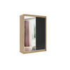 KLEIDERSCHRANK RYFLO - 120 - Eichefarben|Schwarz - Eichefarben/Schwarz, Holzwerkstoff (120/215/61cm) - ALTDECOR