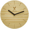WANDUHR Holz Designer OLDENBURG Loft Wand Uhr, beige - Beige/Braun, Holz (25/25/2.2cm) - Holzwerk
