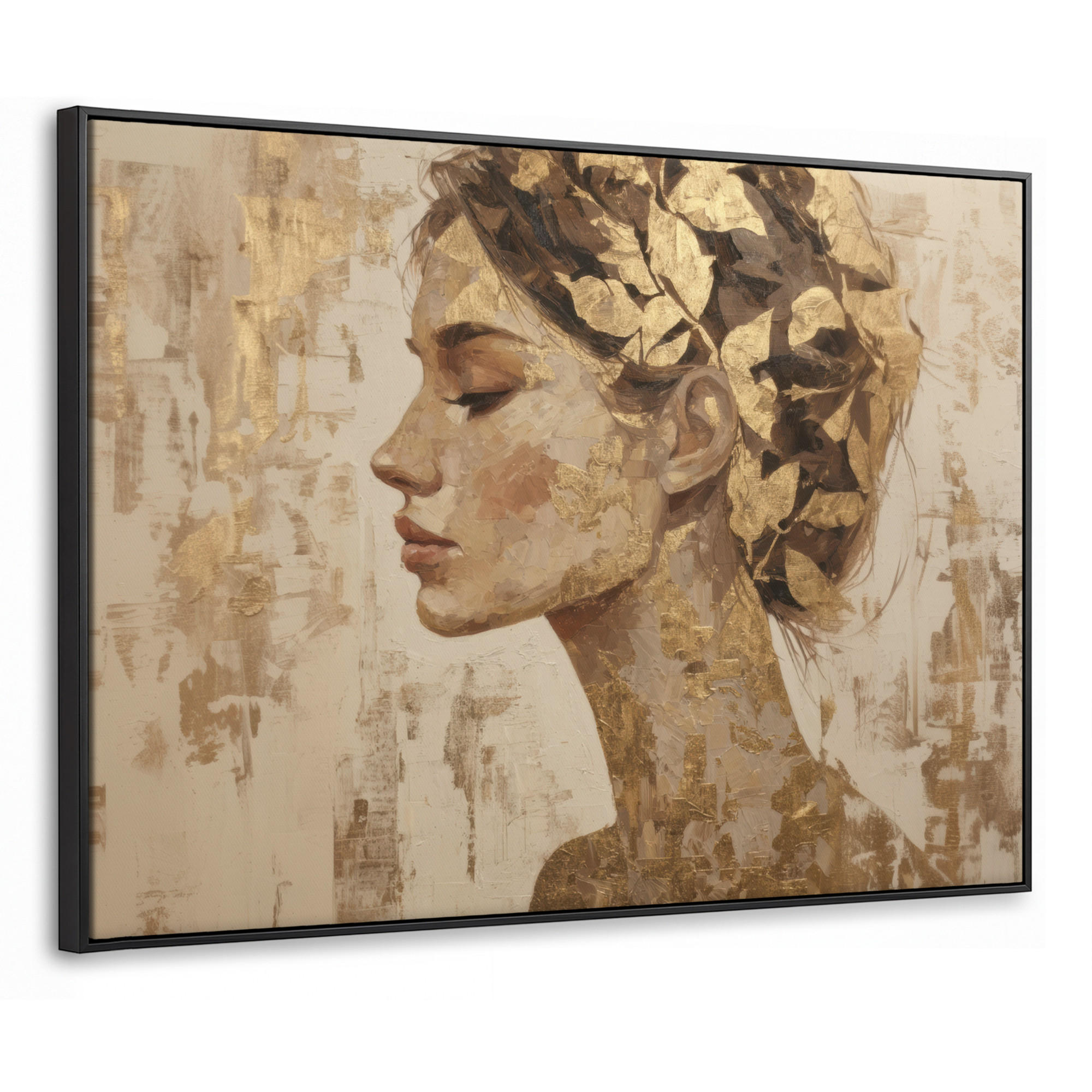 MuchoWow Leinwand Gold 70x50 cm