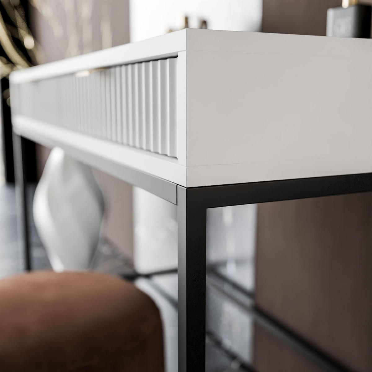 KONSOLENTISCH CORTADO T104 WEISS - Weiß, Holzwerkstoff (50/104/78cm) - Lookway