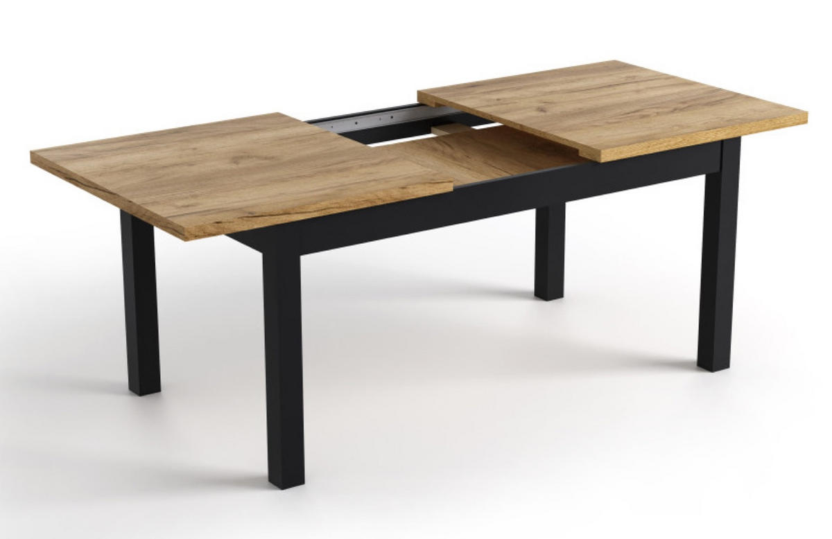 TISCH Schwarz Lancelot Ausziehbar Rechteckig 160/240 cm - Multicolor, Holzwerkstoff (240/90/76cm) - Sepro Meble