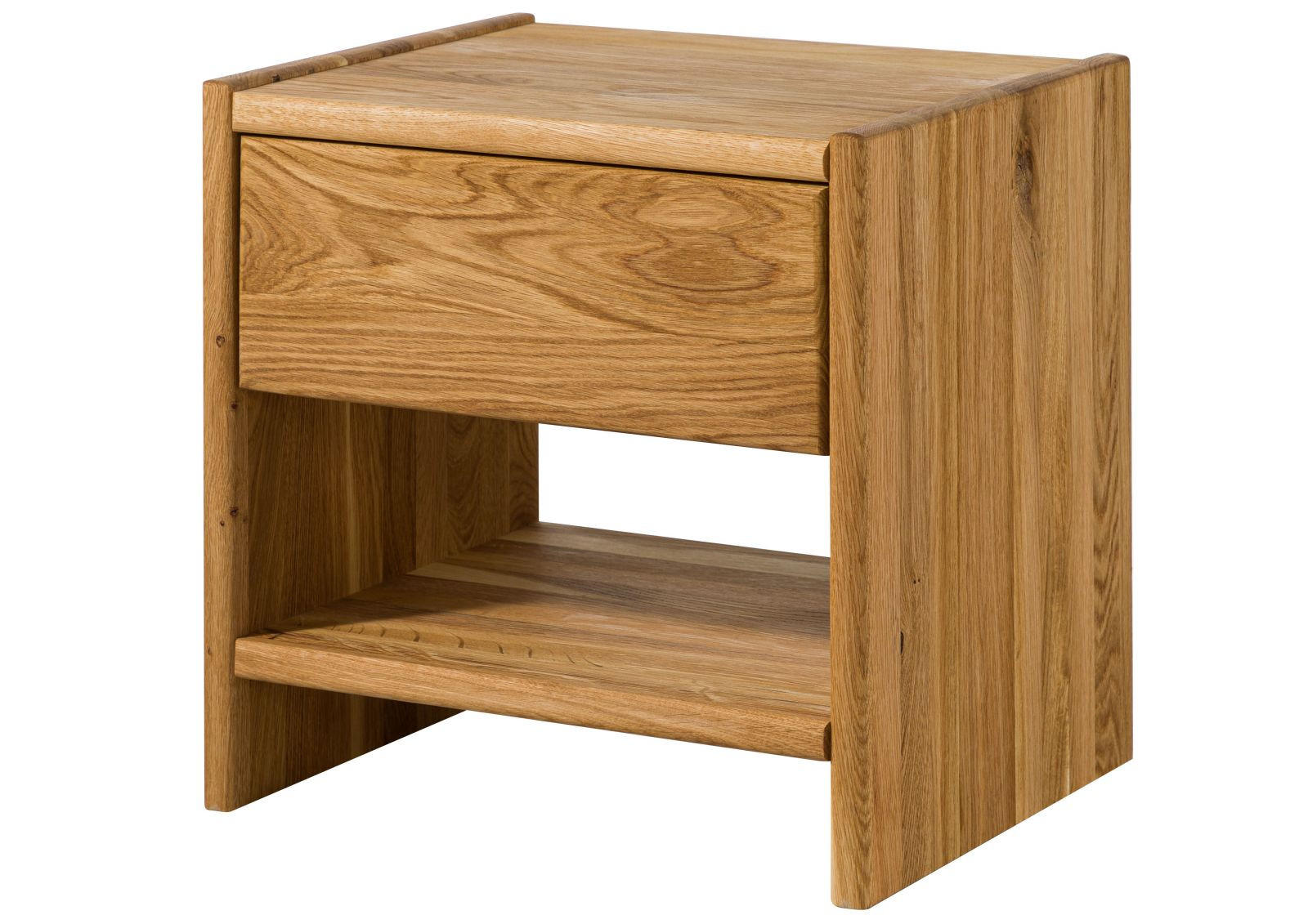 NACHTTISCH Wildeiche 40x33x40 natur geölt TomMe #109 - Braun, Holz (40/40/33cm) - Massivmoebel24