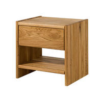 NACHTTISCH Wildeiche 40x33x40 natur geölt TomMe #109 - Braun, Holz (40/40/33cm) - Massivmoebel24