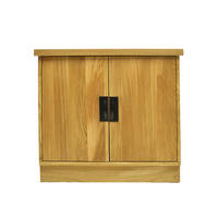 KOMMODE mit 3 Regalen und Türen aus Massivholz WALT II - Eichefarben, Holz (85/75/40cm) - Rawood Furniture