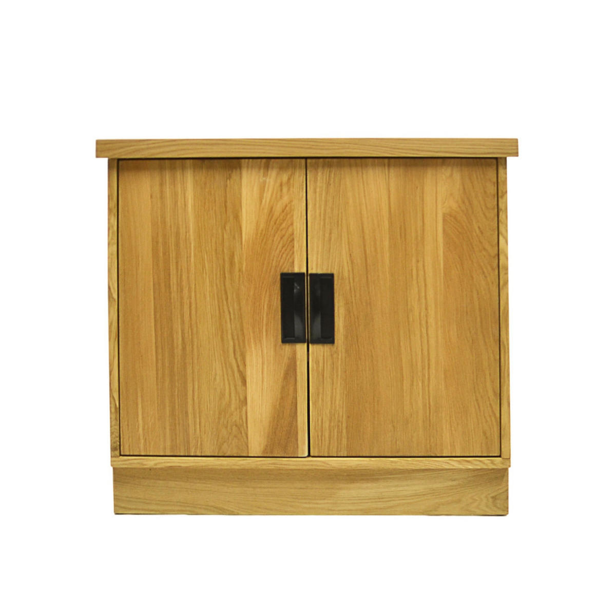 KOMMODE mit 3 Regalen und Türen aus Massivholz WALT II - Eichefarben, Holz (85/75/40cm) - Rawood Furniture