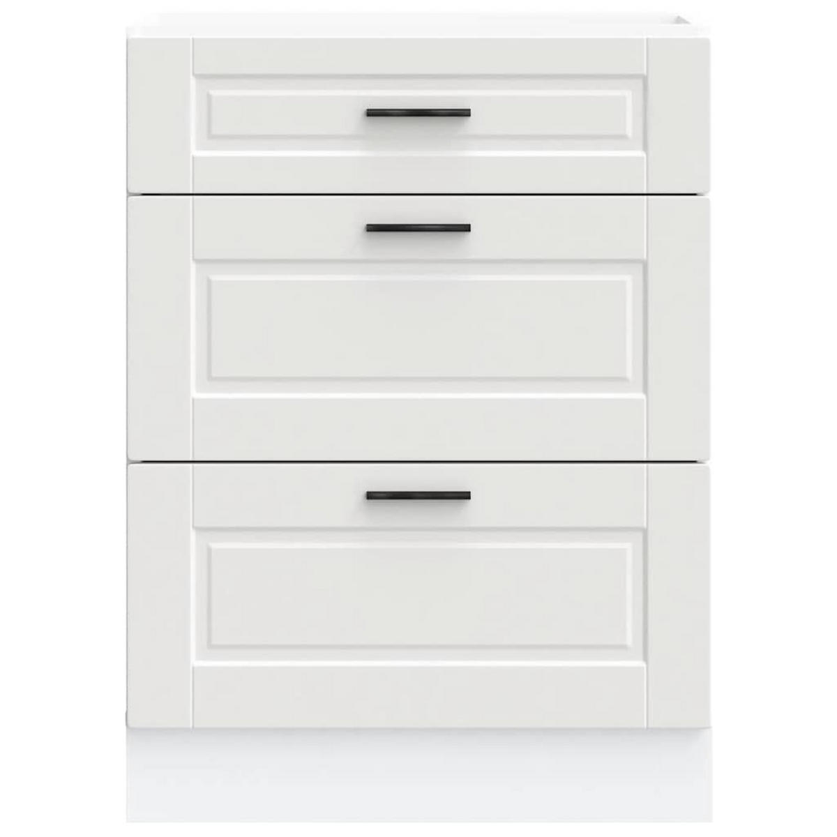 KÜCHENUNTERSCHRANK Samu Weiß 60x46x81,5 cm - Weiß, Holz (60/81.5/46cm) - DELUKE