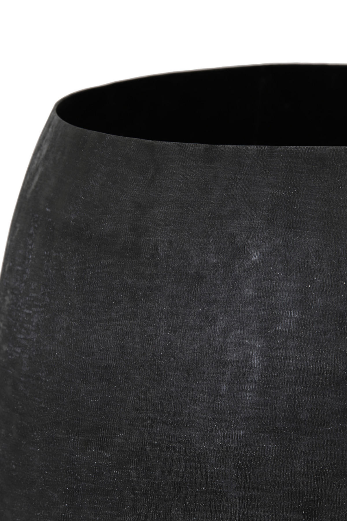 TOPF Genoli Schwarz Ø39/42 cm - Schwarz, Metall (39/42cm) - Light & Living