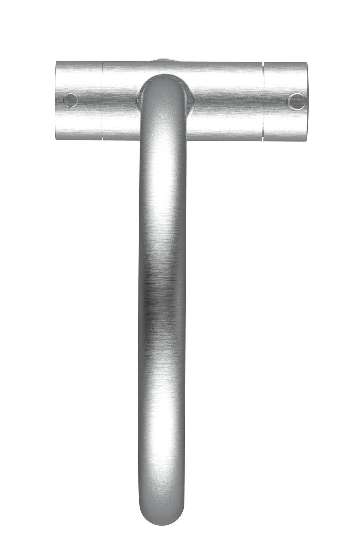 NIEDERDRUCK-3-WEGE-KÜCHENARMATUR, Edelstahl Massiv aus Chirurgenstahl, Gebürstet, 560° schwenkbar - Edelstahlfarben, Metall (21.4/39/21.4cm) - VIZIO