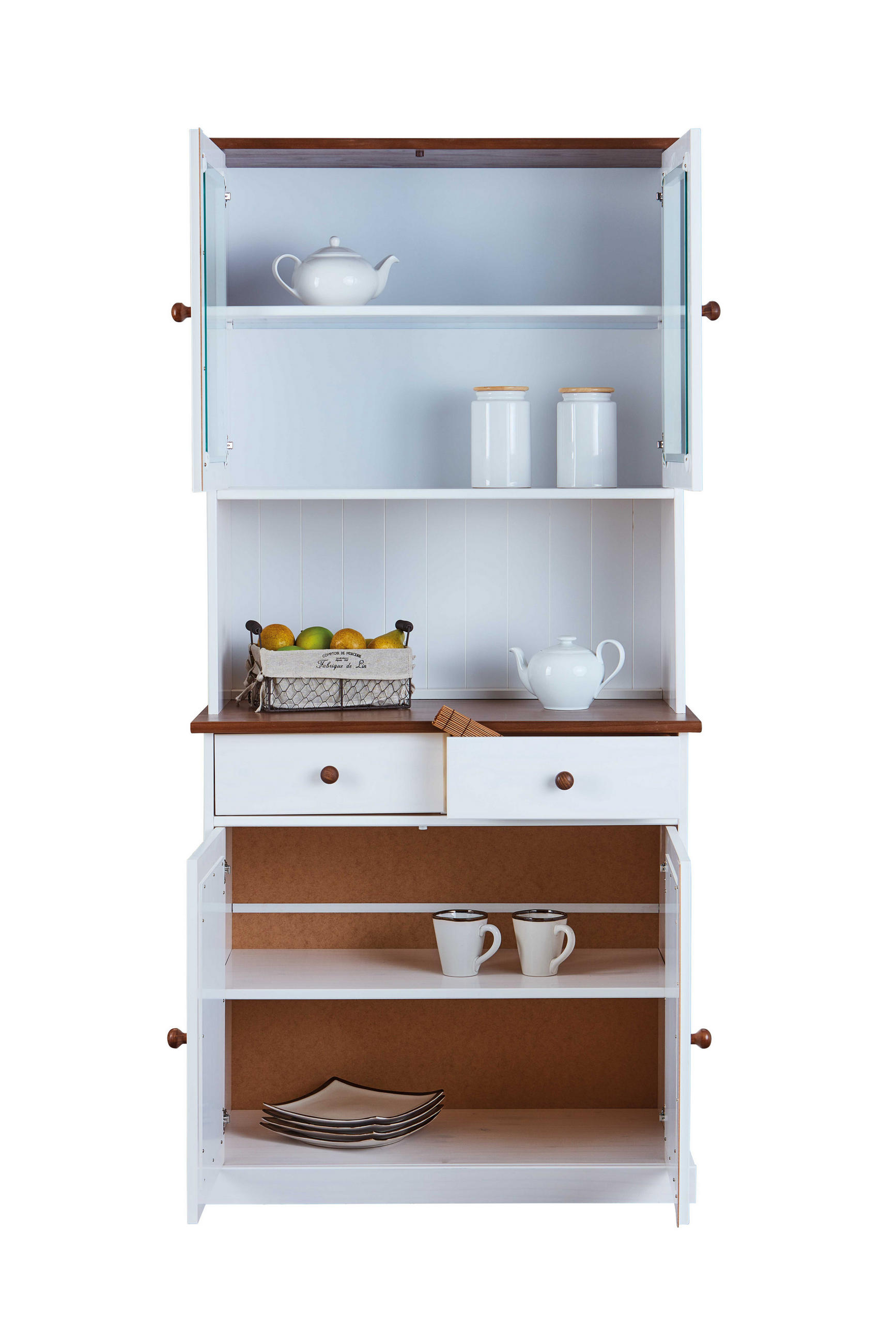 BUFFET weiß - Weiß, Holzwerkstoff (90/191/45cm) - ebuy24
