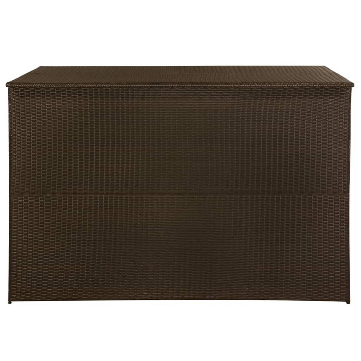 GARDEN-AUFLAGENBOX Braun 150x100x100 cm Poly Rattan - Braun, Kunststoff (150/100/100cm) - furnicato
