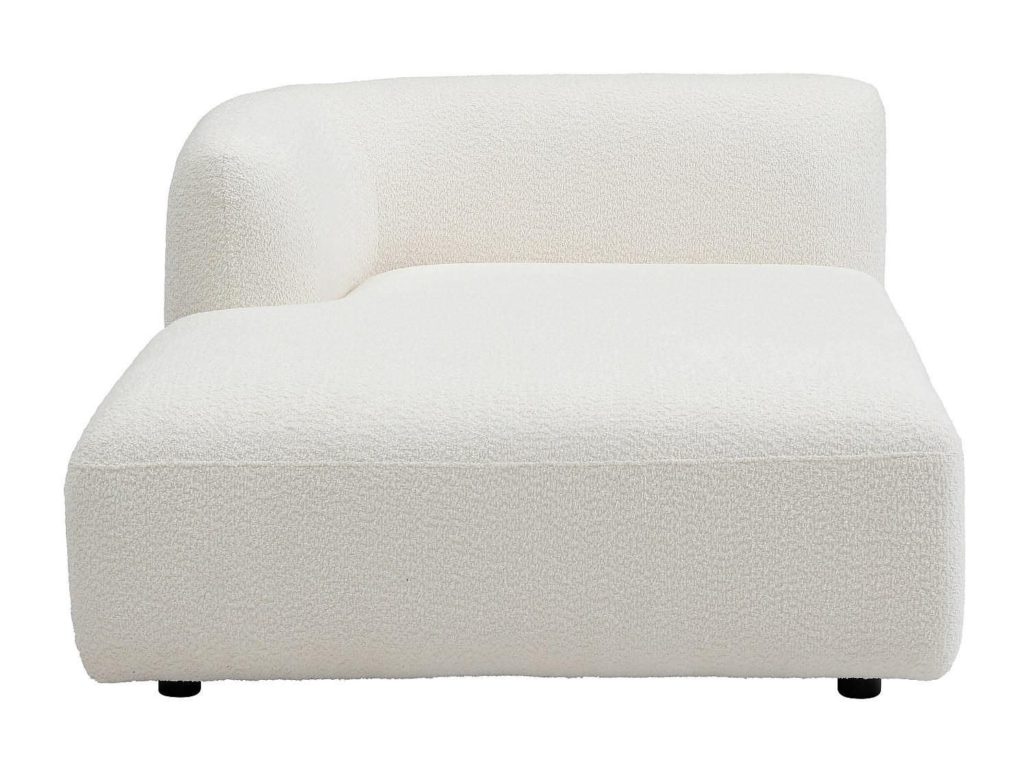 RECAMIERE ohne Schlaffunktion - 1 Person - stoff - gebrochenes weiß Danepi - Weiß, Textil (113/69/161cm) - Vente-Unique