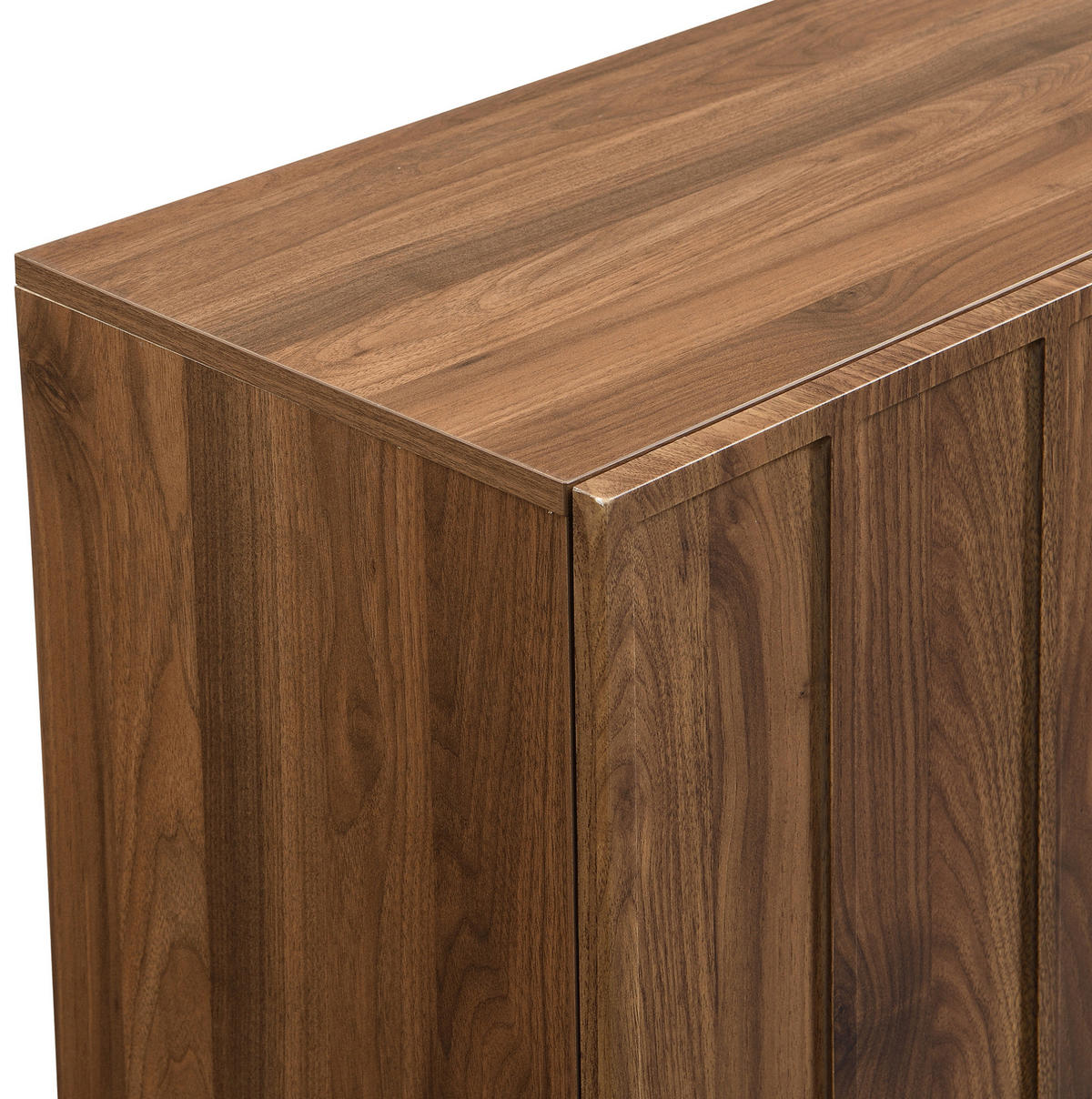 SIDEBOARD aus MDF 120x35x80 cm Walnussfarben mit Wellentüren und verstellbaren Regalböden - Walnussfarben, Holzwerkstoff (120/80/35cm) - IVMEU