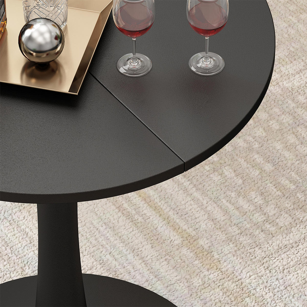 Schwarz, Holzwerkstoff (60/60/73cm) - Vicco