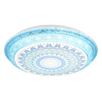 LED DECKENLEUCHTE Lazaro Blau Weiß - Blau, Metall (39/39/8.5cm) - Globo Lighting