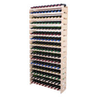 WEINREGAL VINOTECA FLEX PRO HxBxT 219x103x28cm 160 Flaschen auf 16 Ebenen Natur unbehandelt - Naturfarben, Holz (103/219/28cm) - PROREGAL